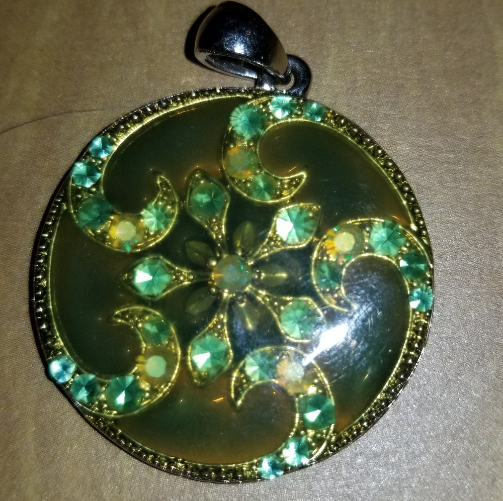 Handmade, silver and glass charm